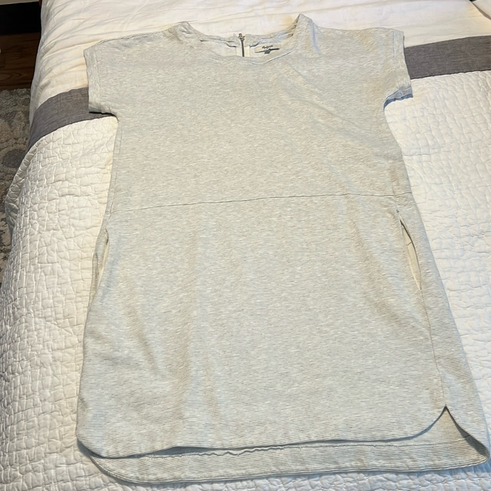 Cotton tshirt dress, madewell size small gray
